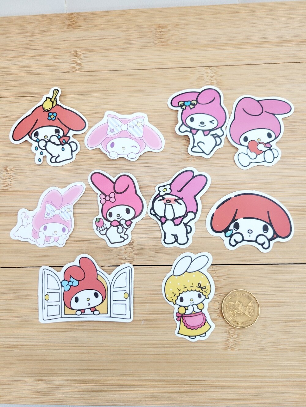 3/$20 10pcs Brand New My Melody Waterproof Stickers #005